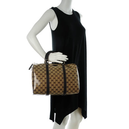 Gucci Crystal Monogram Dollar Calfskin Medium Joy Boston Beige Ebony Testa di Moro 2 of 7