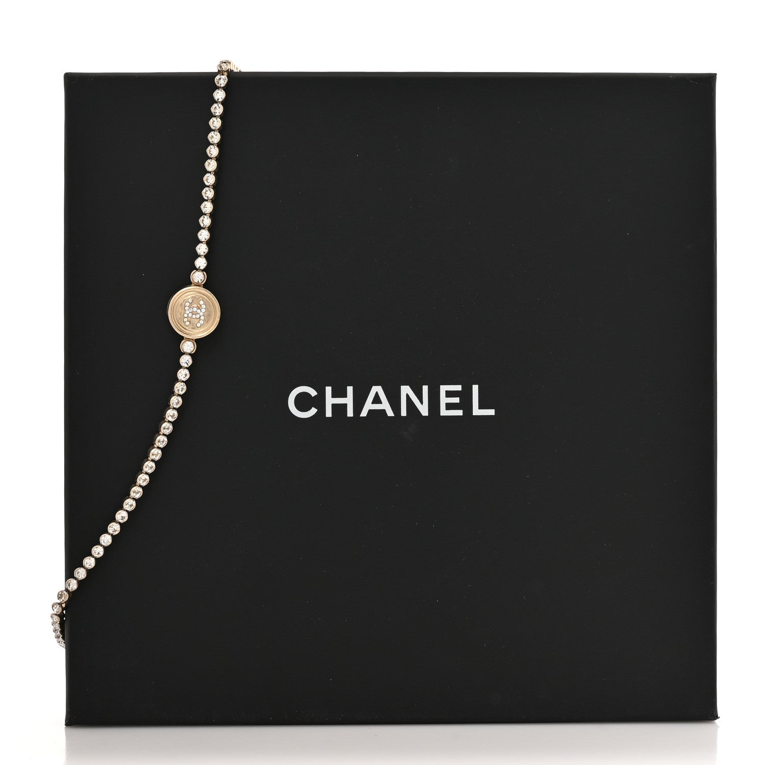 Chanel Crystal Pearl CC Choker Necklace Gold 5 of 5
