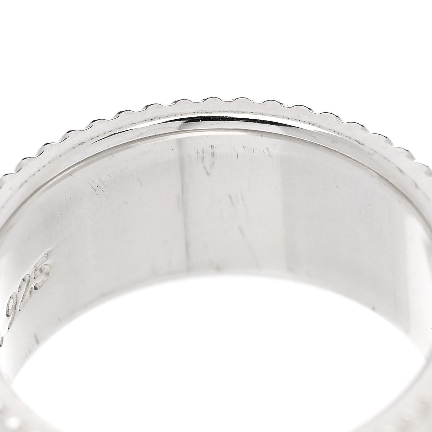 Sterling Silver Milgrain I Love You Band Ring 46 3.75