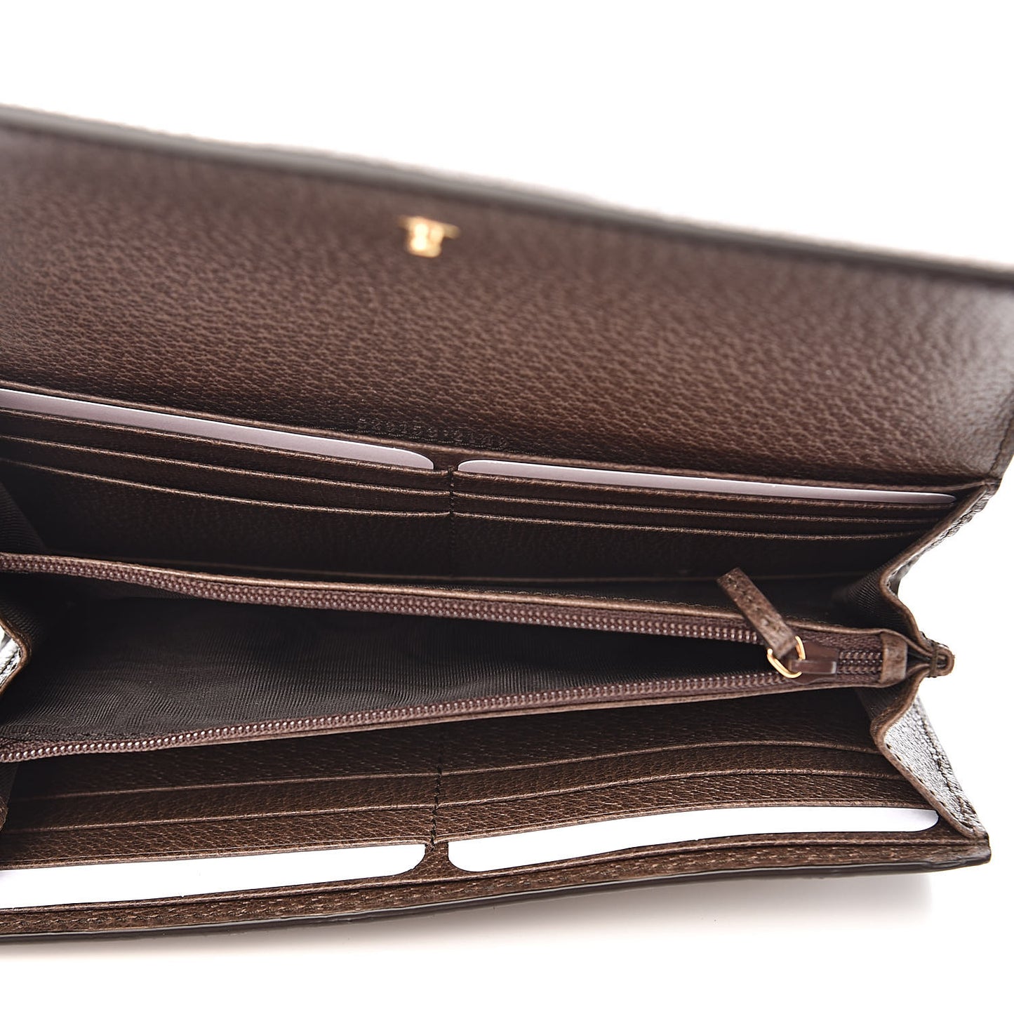 GG Supreme Monogram Web Ophidia Continental Wallet Brown
