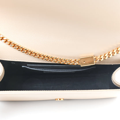 Saint Laurent Grain De Poudre Medium Monogram Kate Satchel Nude Powder 5 of 10