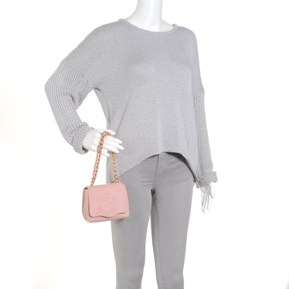 Chanel Suede Camellia Mini Flap Pink 2 of 16