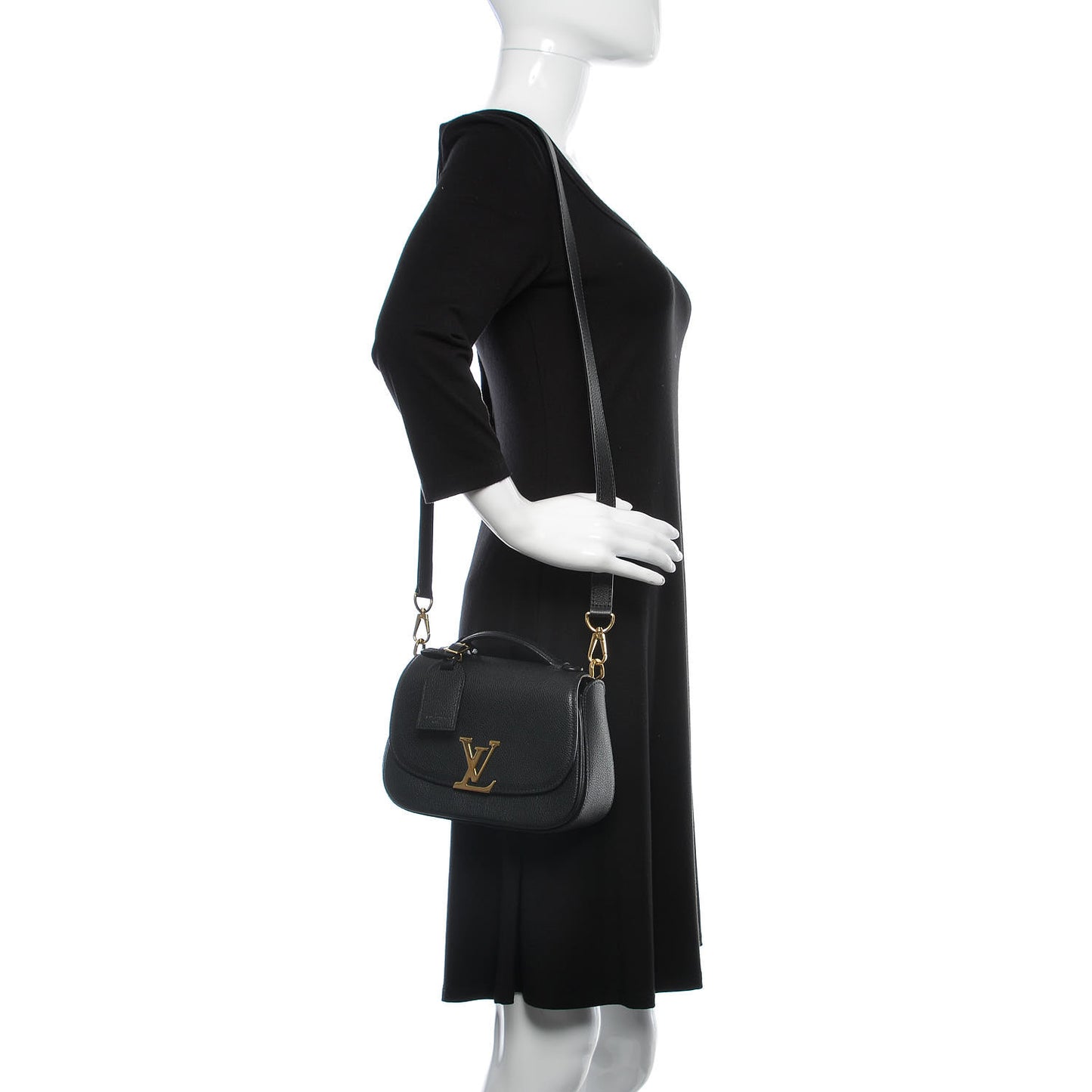 Grained Calfskin Vivienne NM Black