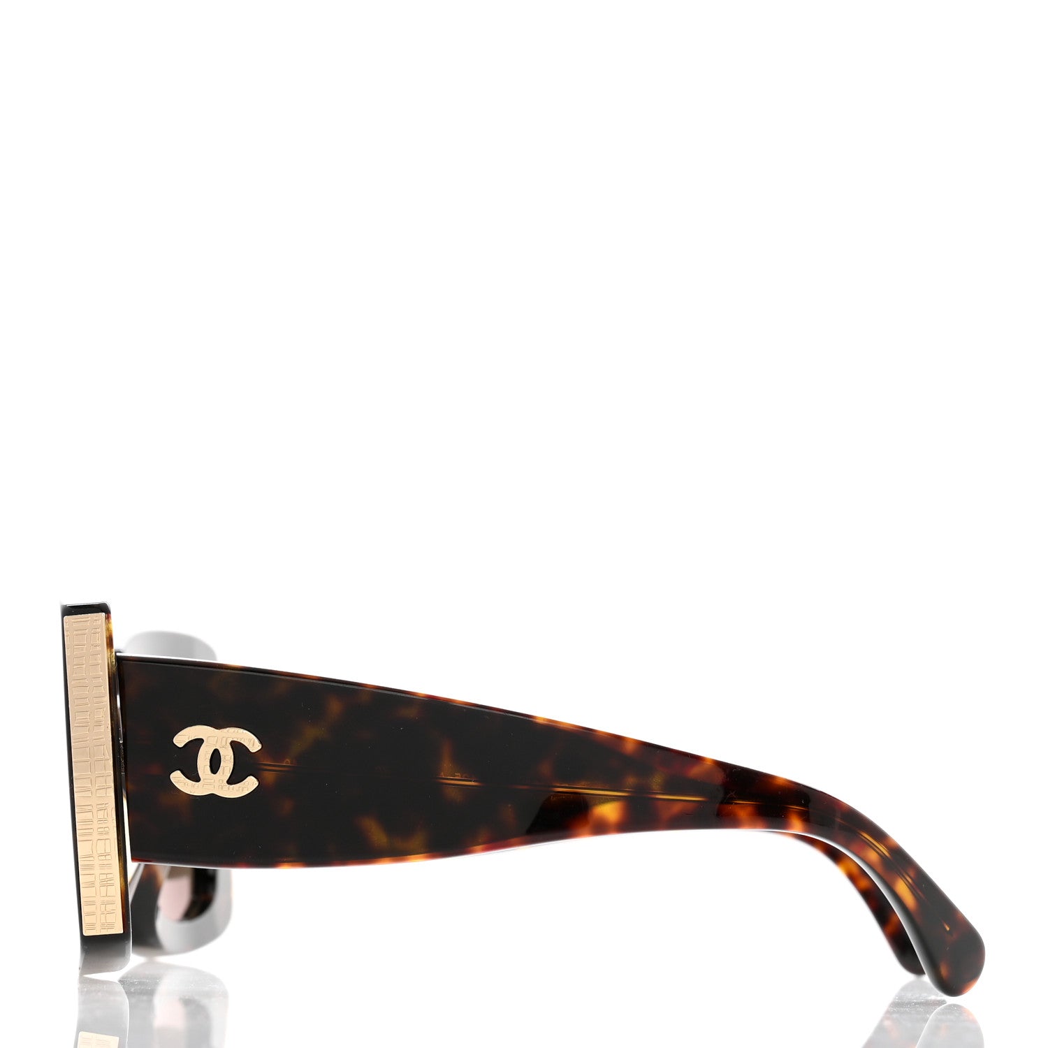 Chanel Acetate Rectangle Sunglasses 5435-A Tortoise 3 of 7