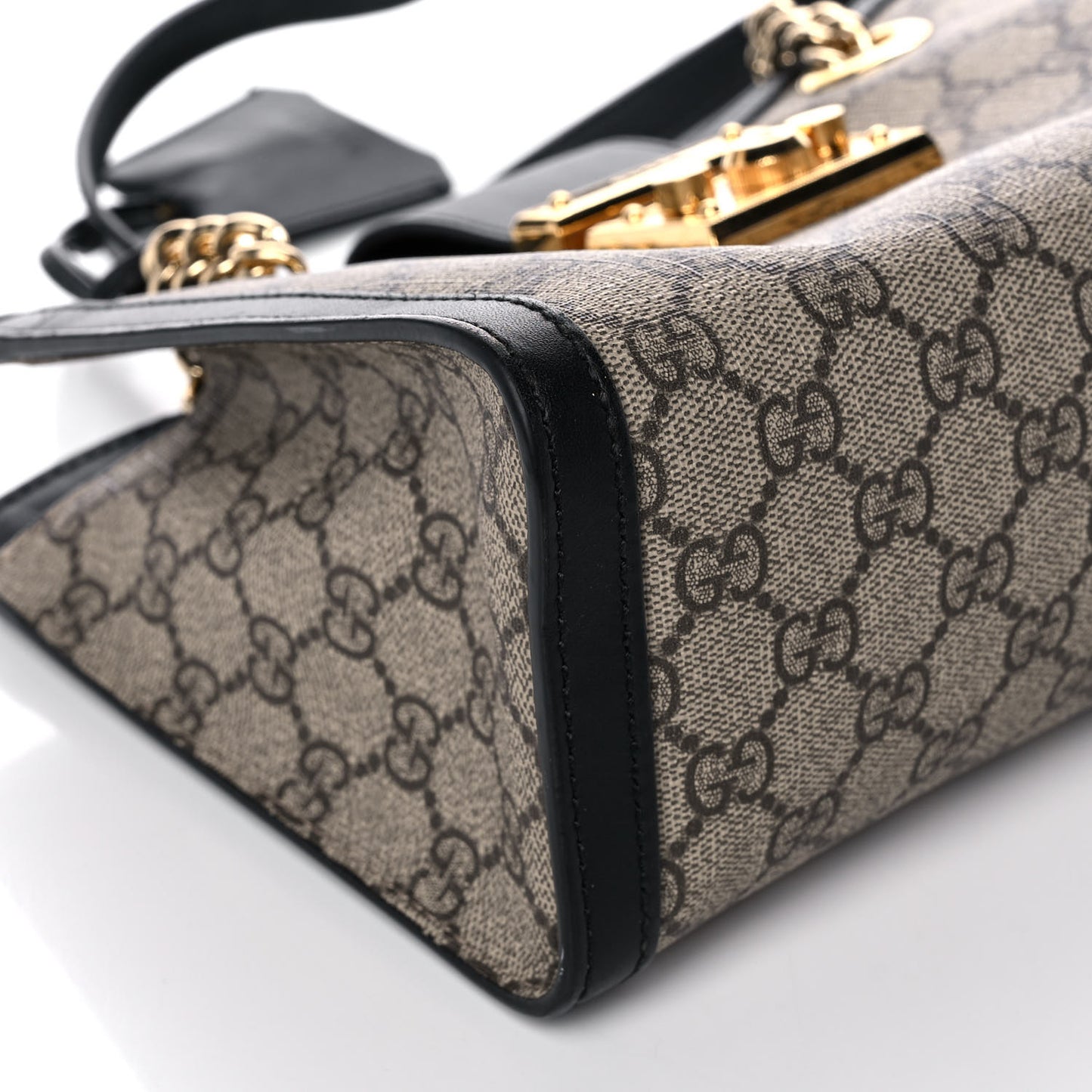 GG Supreme Monogram Small Padlock Tote Black