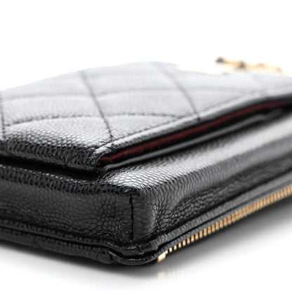 Chanel Caviar Quilted Zip Phone Case Black 12 of 13