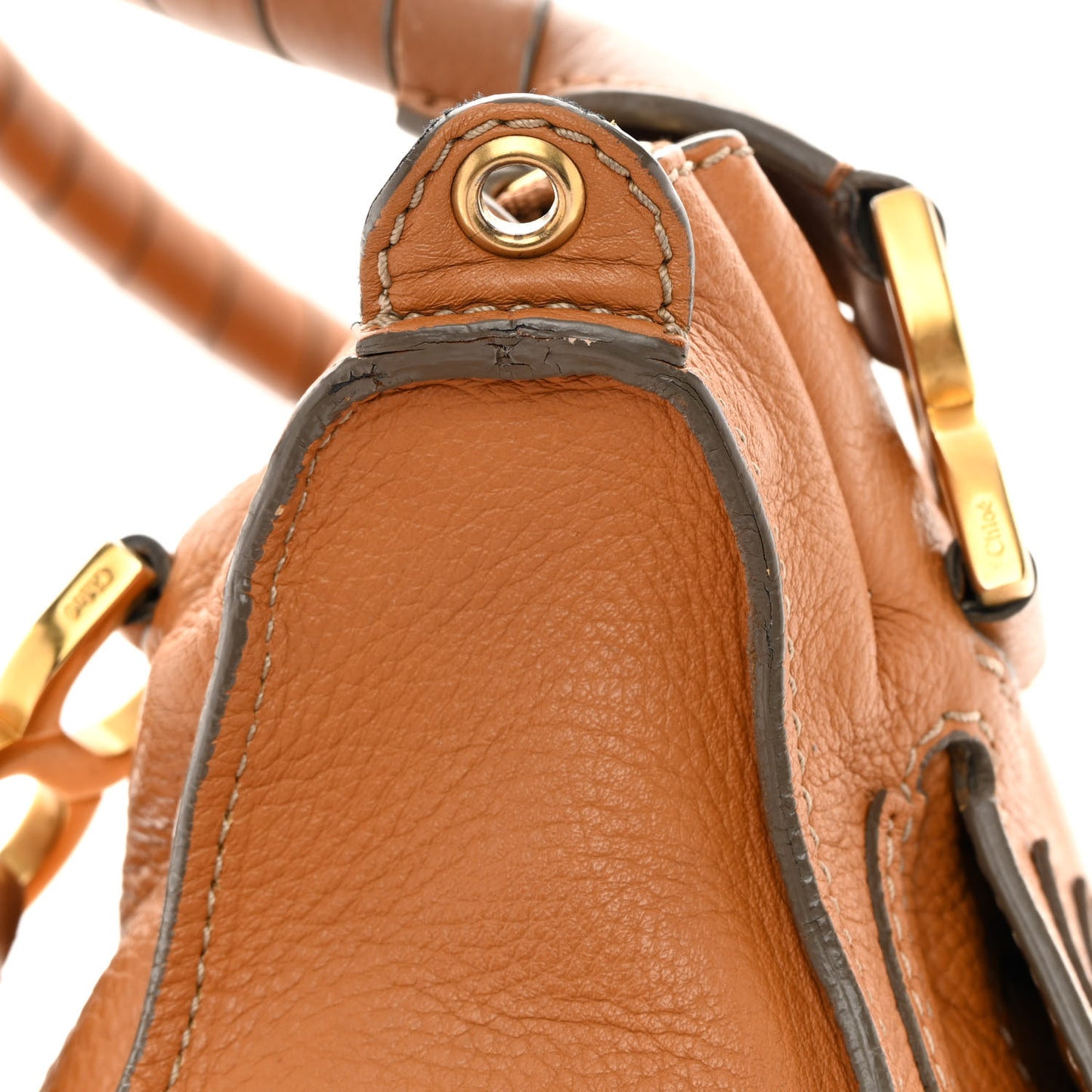 Calfskin Medium Marcie Satchel Tan