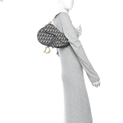 Christian Dior Oblique Saddle Bag Blue 2 of 10
