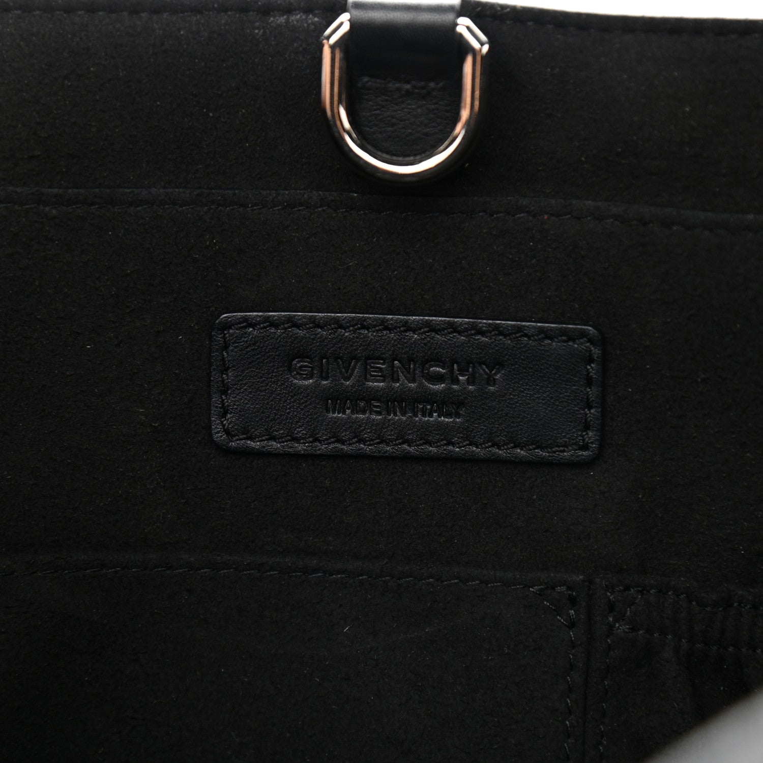 Givenchy Calfskin Crocodile Embossed Medium Shark Lock Satchel Black 6 of 11