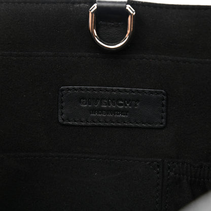 Givenchy Calfskin Crocodile Embossed Medium Shark Lock Satchel Black 6 of 11