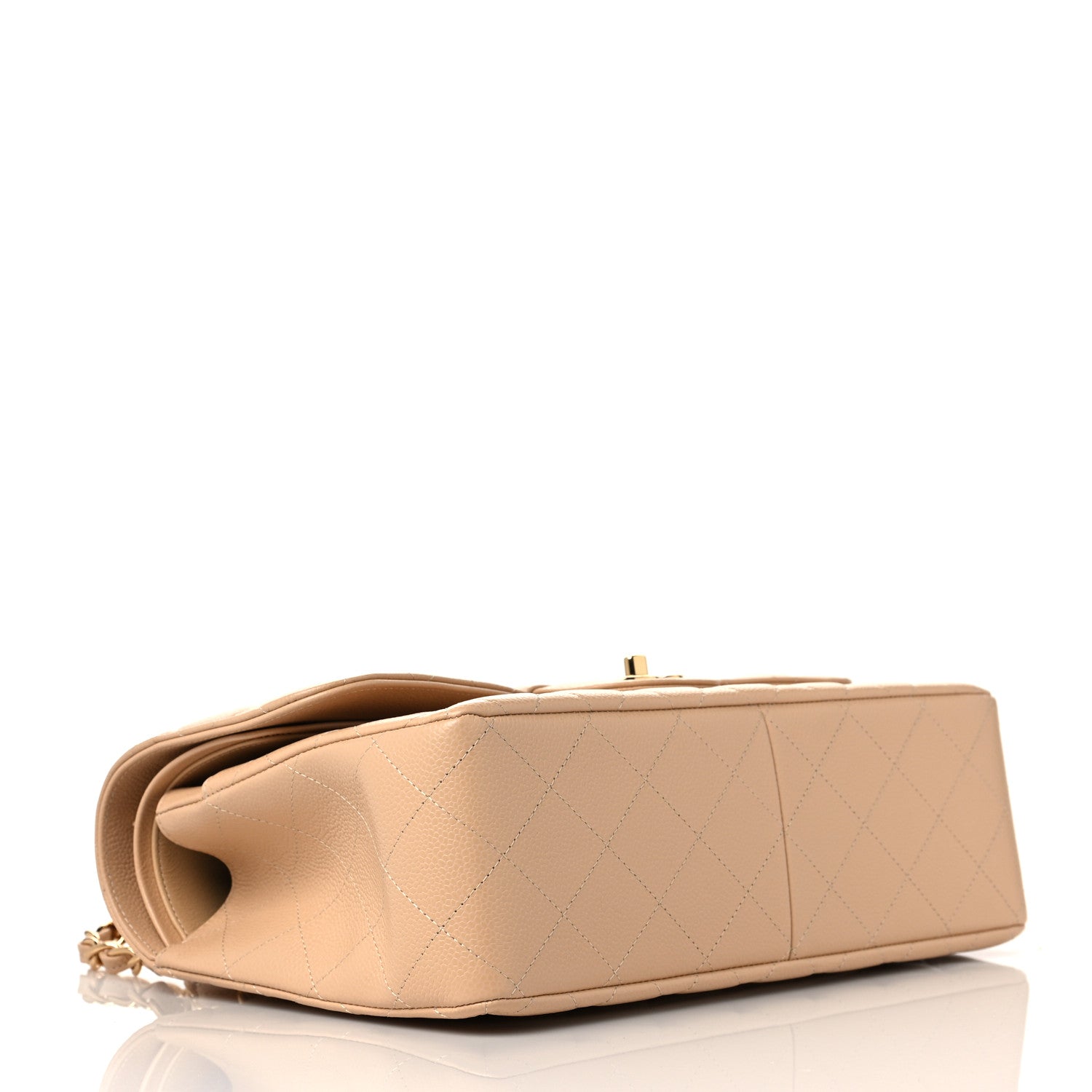 Chanel Caviar Quilted Jumbo Double Flap Beige 4 of 10