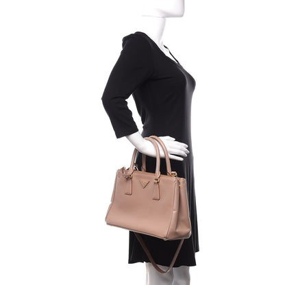 Prada Saffiano Small Galleria Double Zip Tote Cammeo 2 of 10