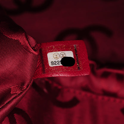 Chanel Caviar CC Stitched Tote Red 7 of 10
