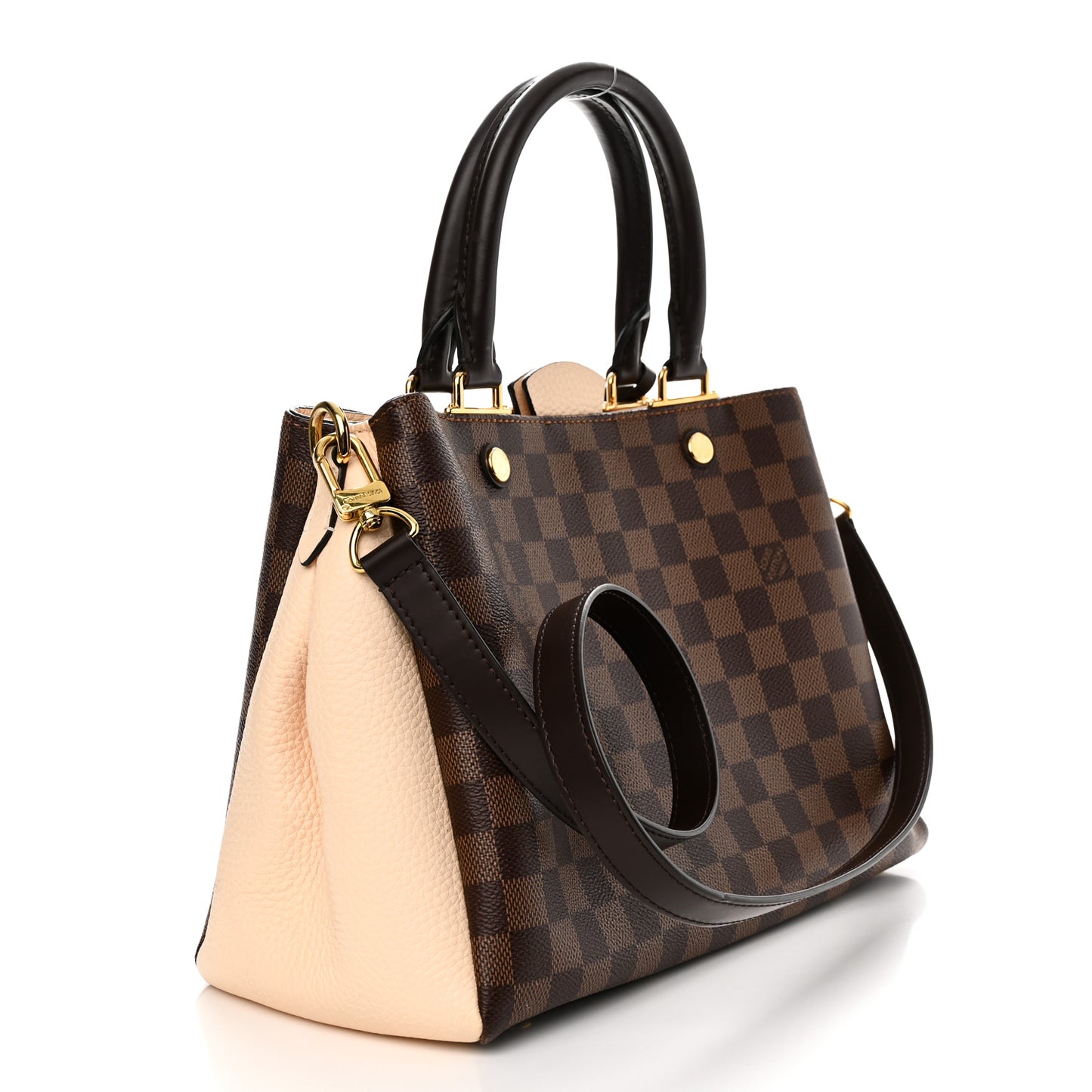 Damier Ebene Cuir Taurillon Brittany Creme