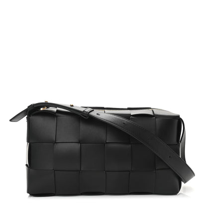 Bottega Veneta Lambskin Maxi Intrecciato Brick Cassette Bag Black 1 of 10