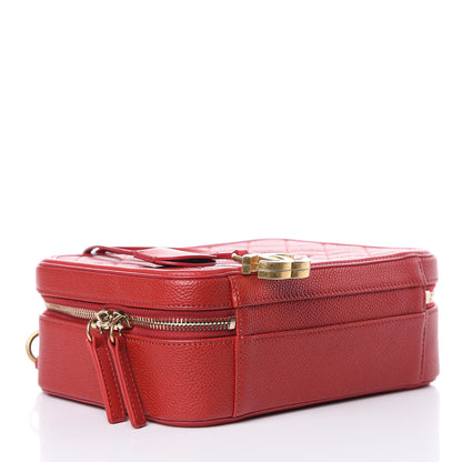Chanel Caviar Quilted Medium CC Filigree Vanity Case Red 4 of 8