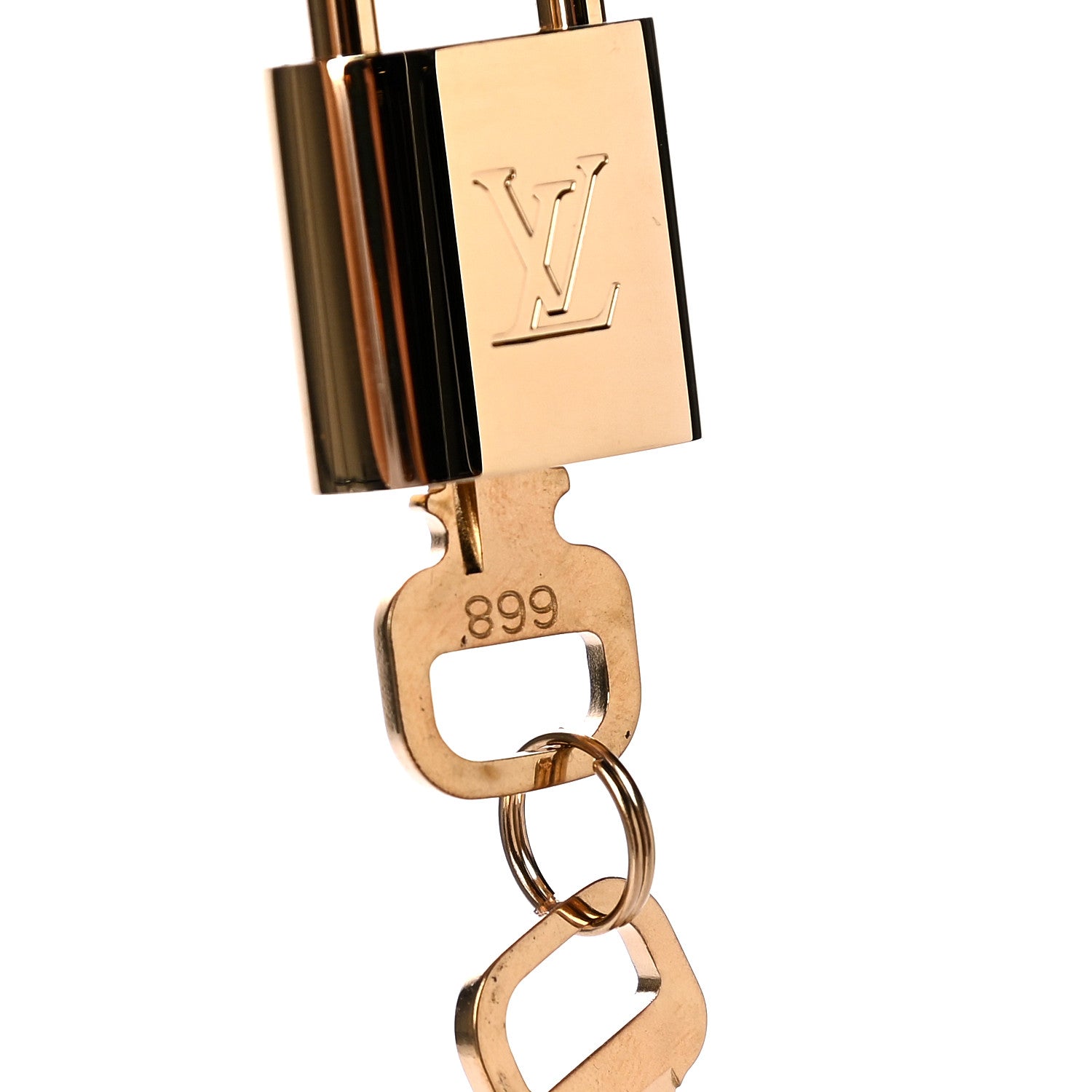 Louis Vuitton Brass Lock and 2 Keys Set #668 5 of 5