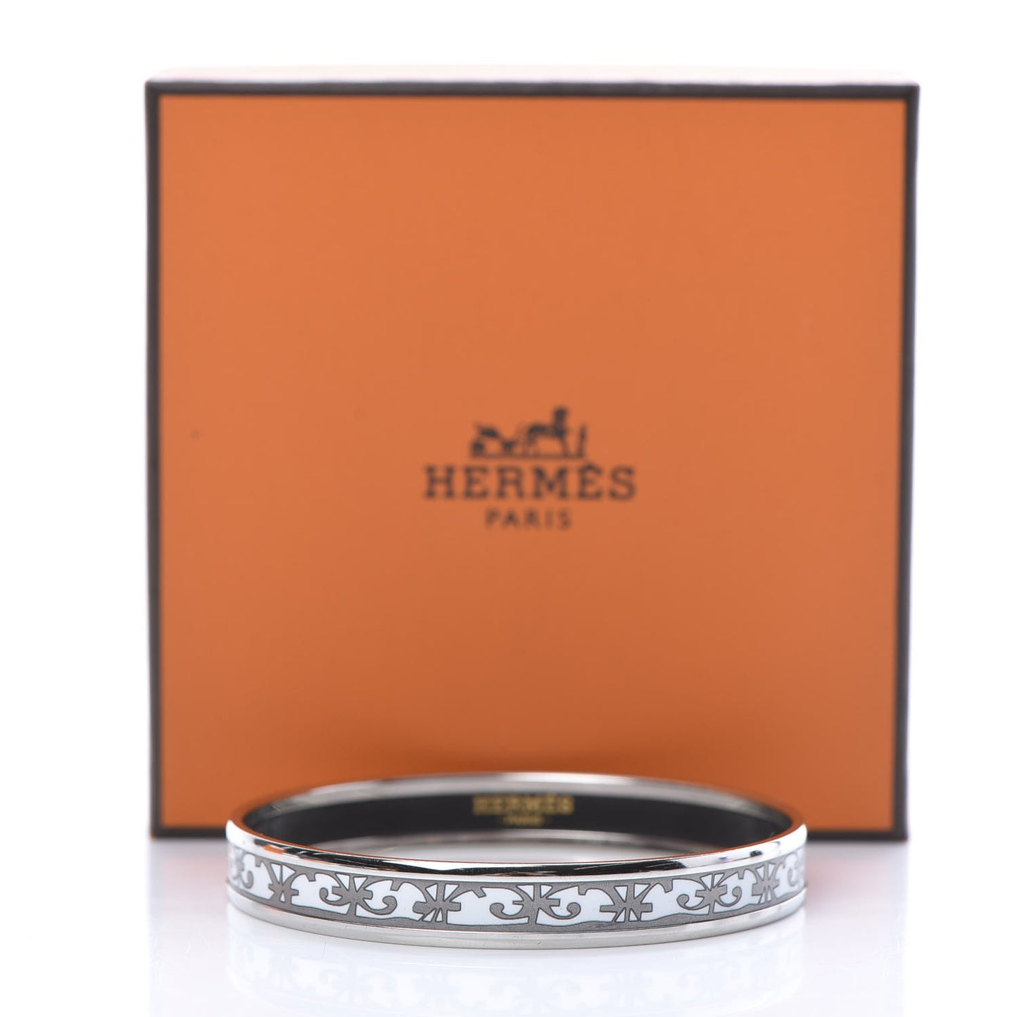 Enamel Printed Narrow Balcons Du Guadalquivir Bracelet 65 White