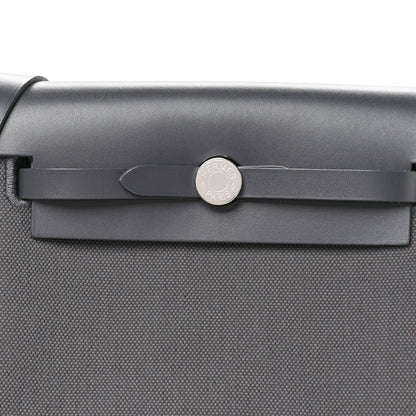 Hermes Military Toile Vache Hunter Herbag Zip Retourne 20 Ardoise 8 of 11