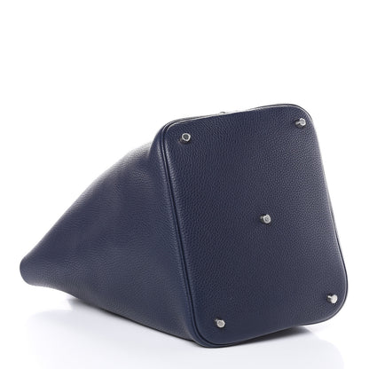 Hermes Taurillon Clemence Picotin Lock 26 GM Bleu Nuit 4 of 9