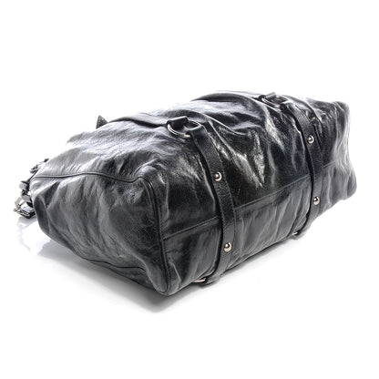 Miu Miu Leather Vitello Lux Gathered Tote Black 4 of 7
