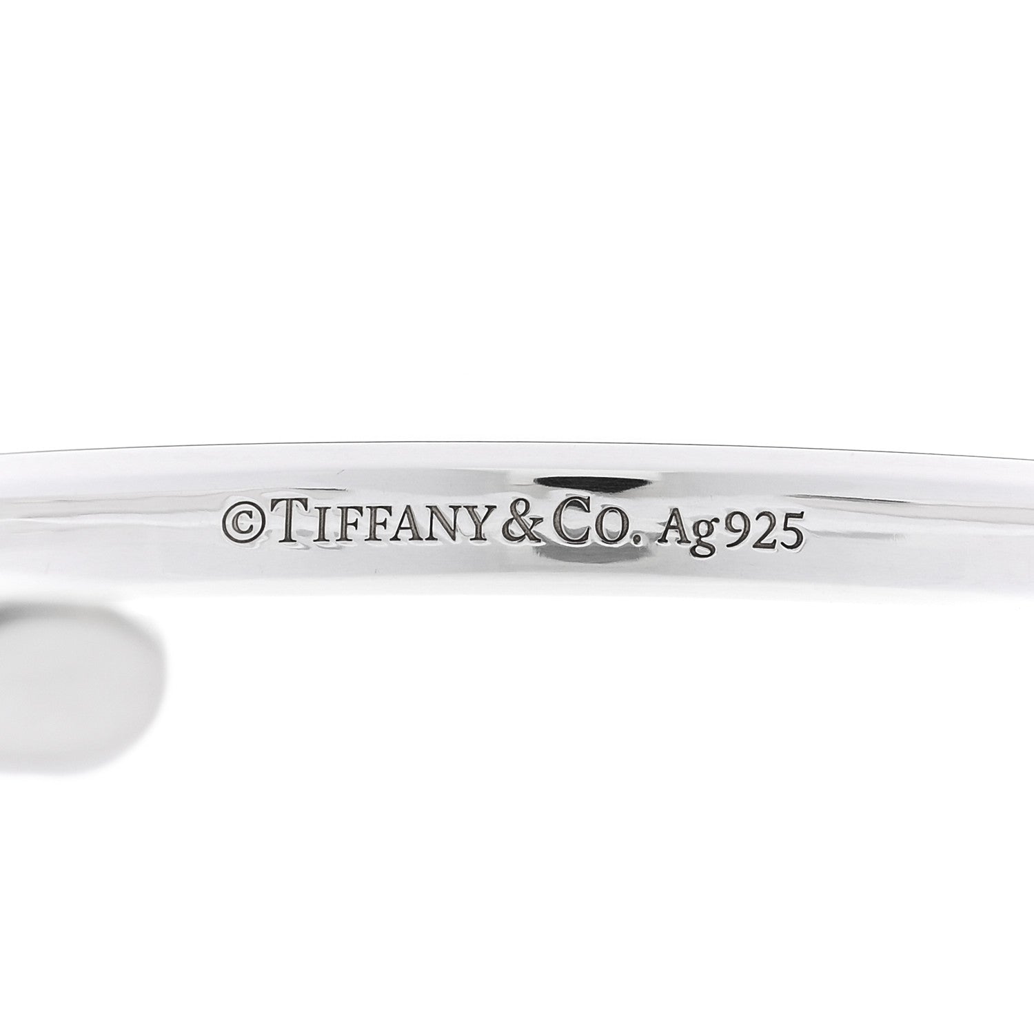 Tiffany Sterling Silver Narrow Makers Cuff Bracelet 3 of 6