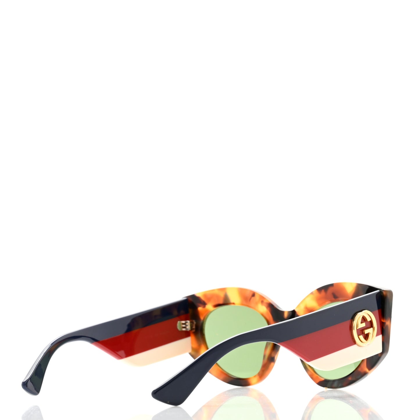 Acetate Oversized Rectangle Frame Web Sunglasses GG 0275/S Tortoise