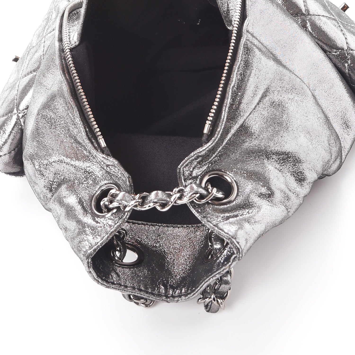 Chanel Iridescent Calfskin Backpack Is Back Silver 5 of 14