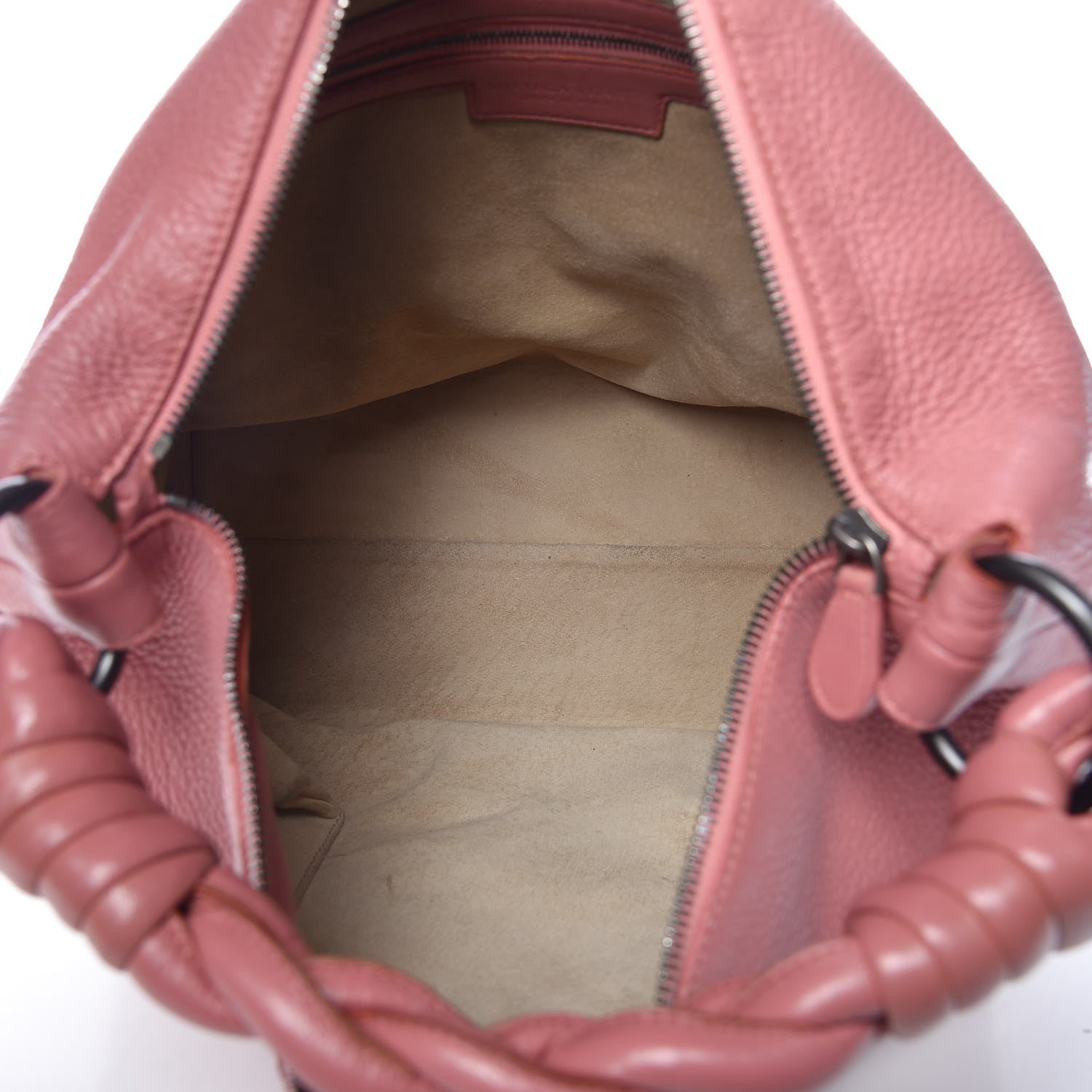 Bottega Veneta Cervo Deerskin Intrecciato Braided Hobo Rose Pink 5 of 14