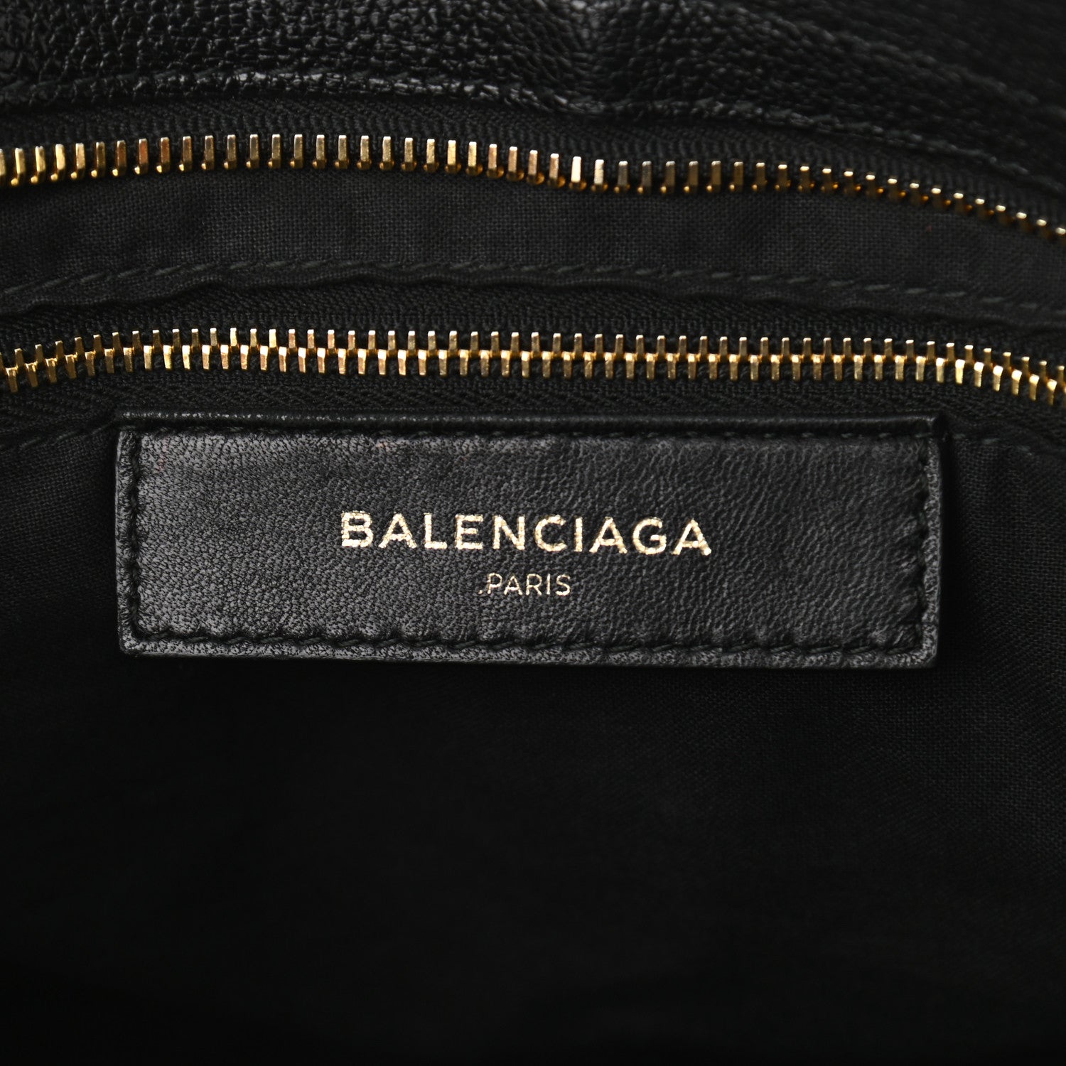 Balenciaga Chevre Gold Metallic Edge Hardware City Black 6 of 10