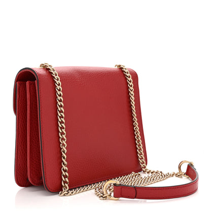 Gucci Dollar Calfskin Small Interlocking G Shoulder Bag Red 3 of 11