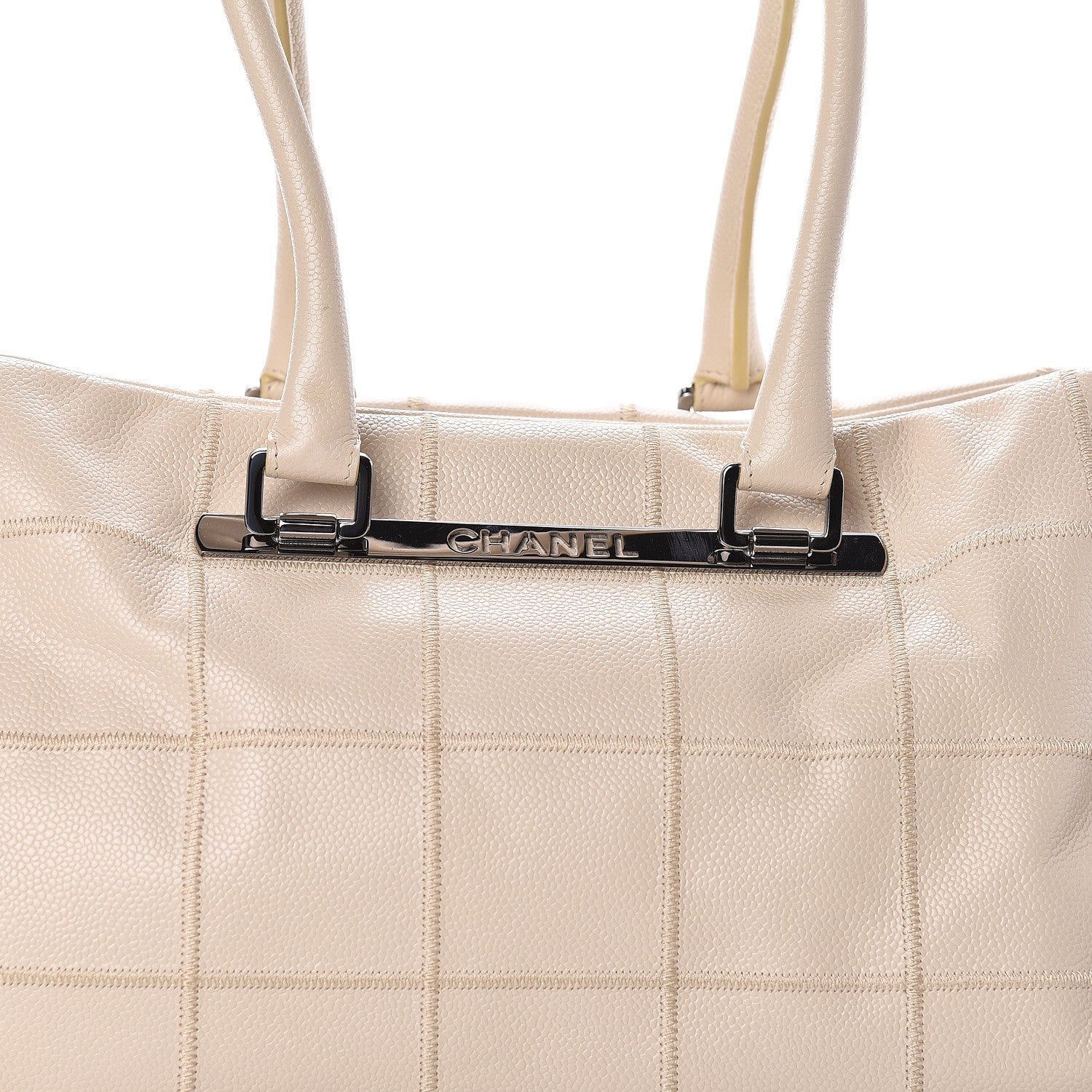 Chanel Caviar Square Stitched Large Tote Beige 16 of 16