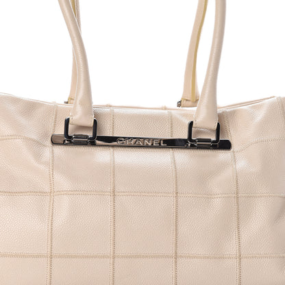 Chanel Caviar Square Stitched Large Tote Beige 16 of 16