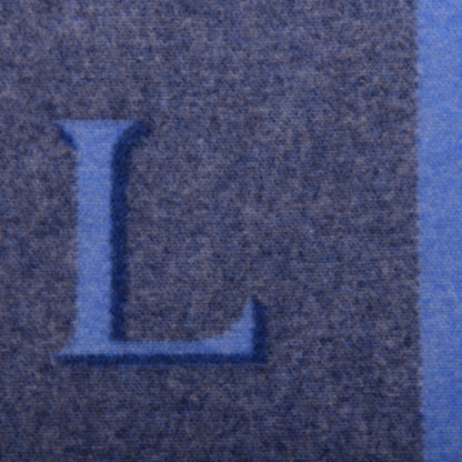 Louis Vuitton Wool Cashmere Classic Throw Navy 3 of 3
