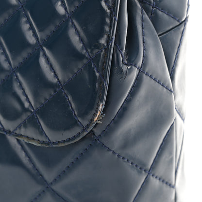 Chanel Vinyl Quilted In the Business Flap Bag Navy Blue 12 of 15