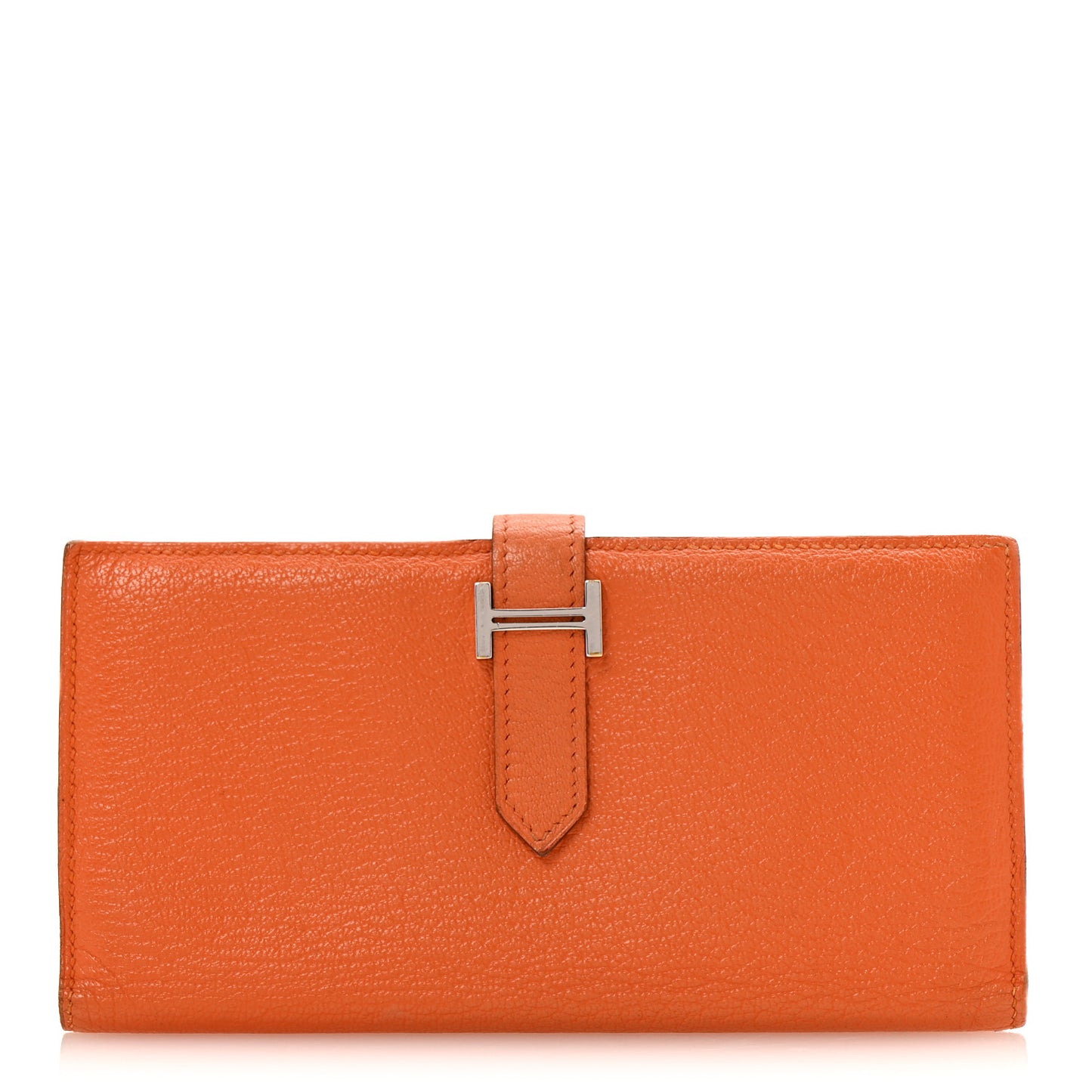 Chevre Mysore Bearn Gusset Wallet Orange