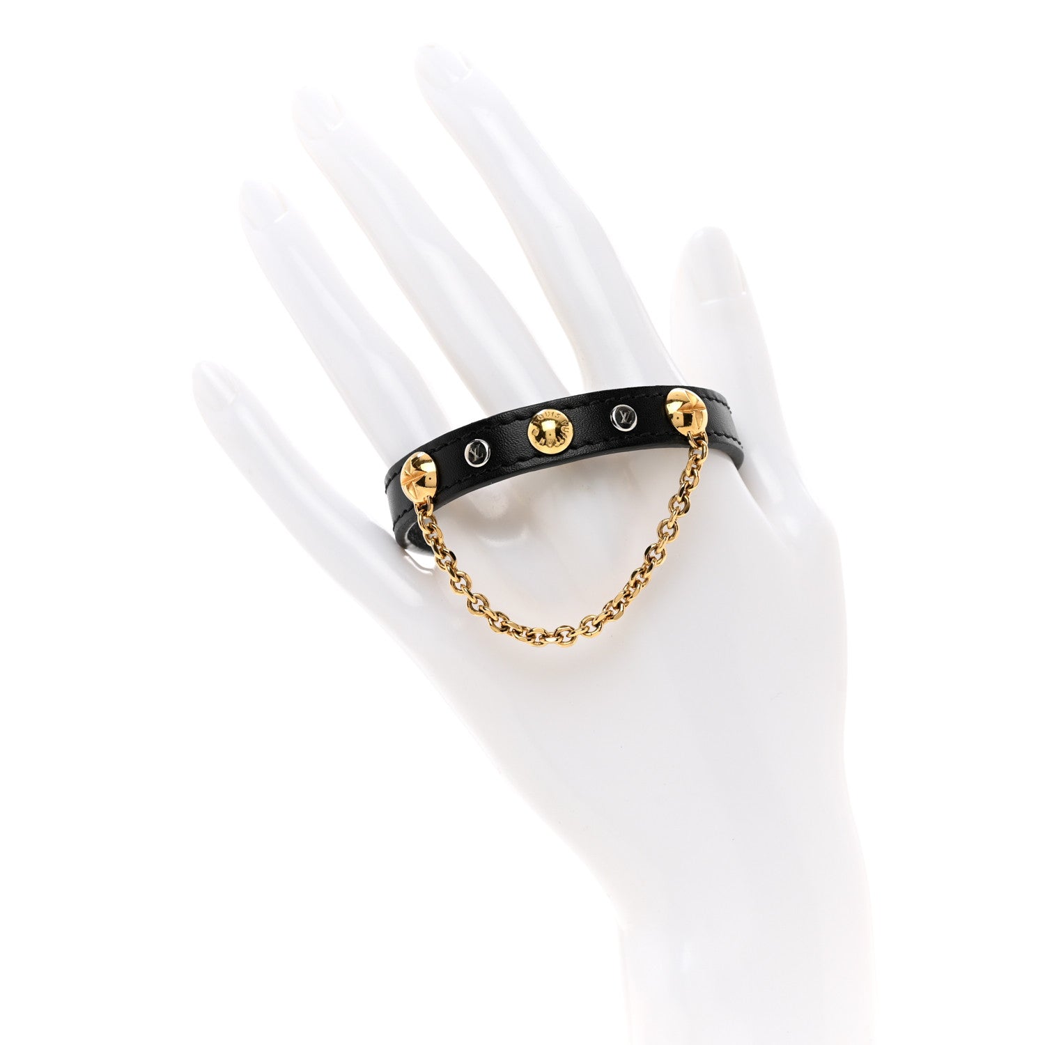 Louis Vuitton LV Harajuku Bracelet 17 Black Gold 2 of 5
