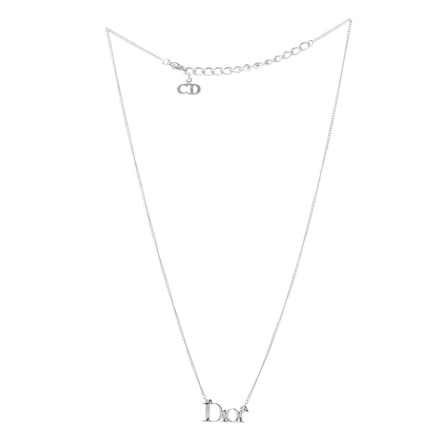 Metal Logo Necklace Silver
