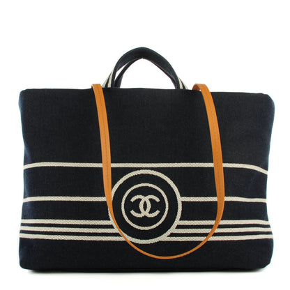 Chanel Denim Large Shopping Tote Blue 2 of 14