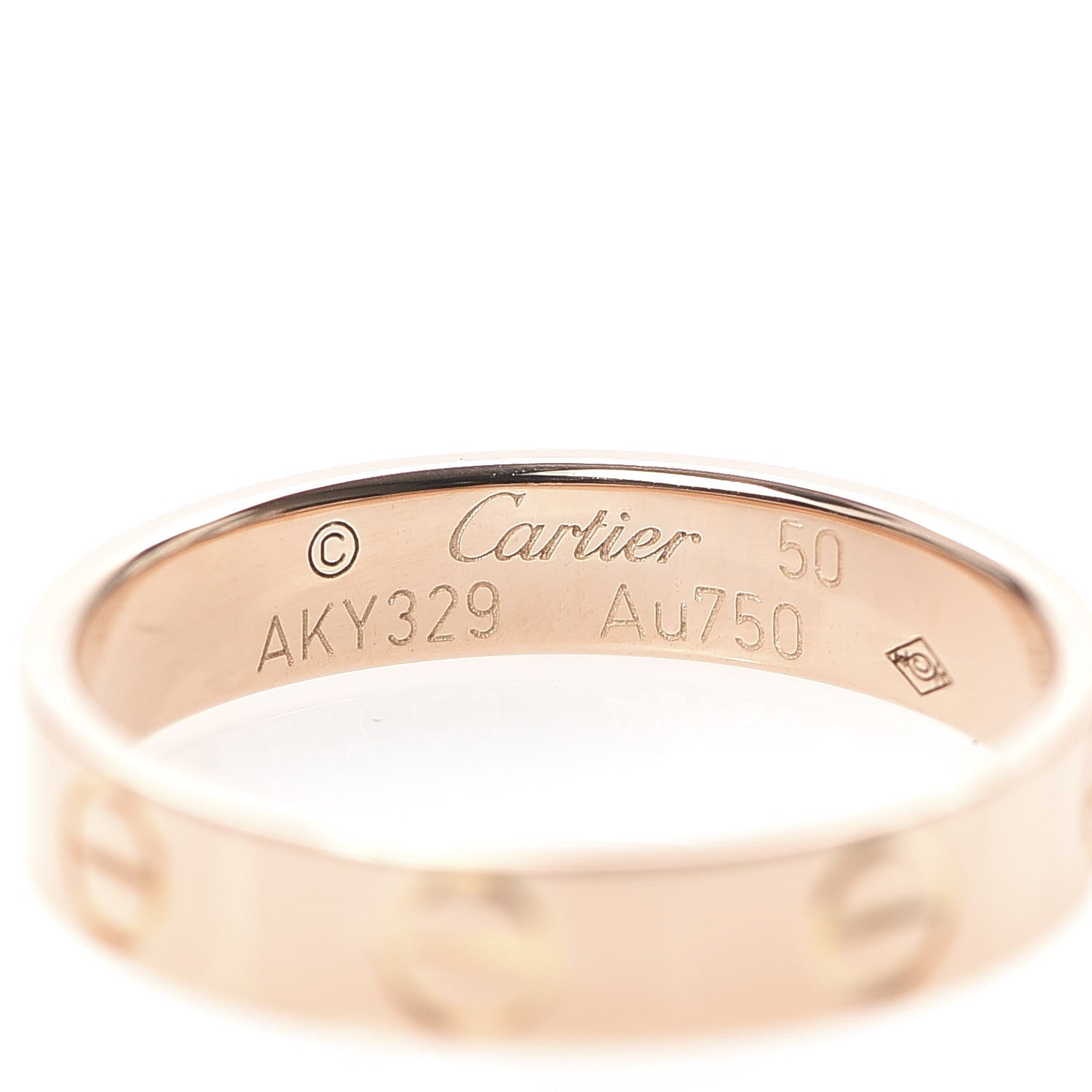 Cartier 18K Pink Gold 3.5mm LOVE Wedding Band Ring 50 5.25 4 of 5