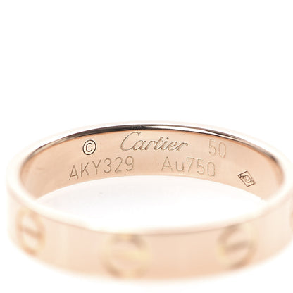 Cartier 18K Pink Gold 3.5mm LOVE Wedding Band Ring 50 5.25 4 of 5