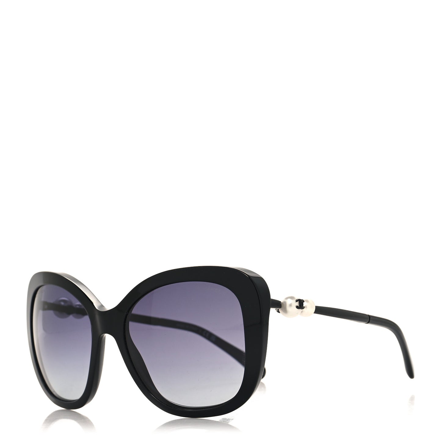 Acetate Butterfly Winter Pearl Sunglasses 5339-H Black