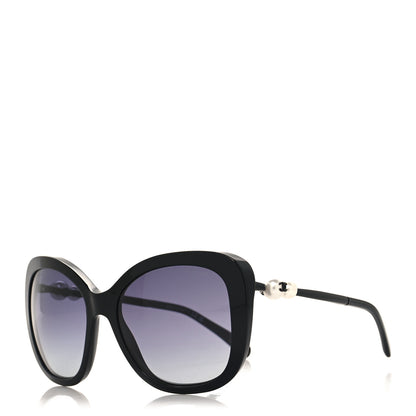 Chanel Acetate Butterfly Winter Pearl Sunglasses 5339-H Black 1 of 8
