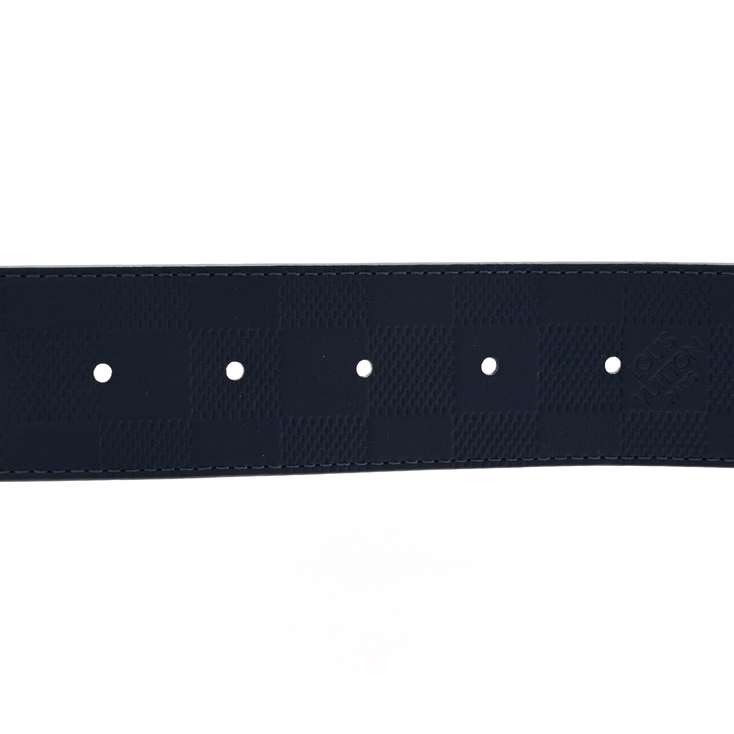 Louis Vuitton Damier Graphite Damier Infini 40mm LV Initiales Reversible Belt 85 34 Blue 4 of 7