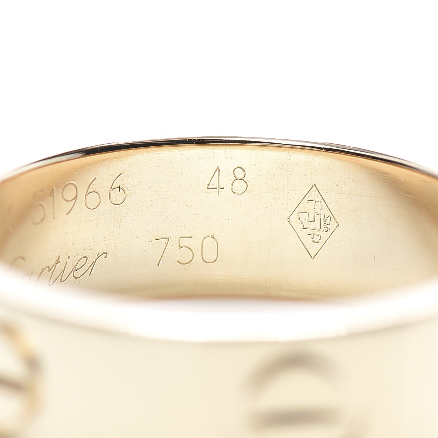 Cartier 18K Yellow Gold 5.5mm LOVE Ring 48 4.5 5 of 5