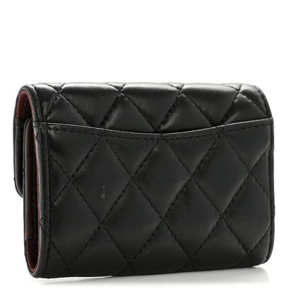 Chanel Lambskin Quilted Classic 4 Key Holder Wallet Black 3 of 10