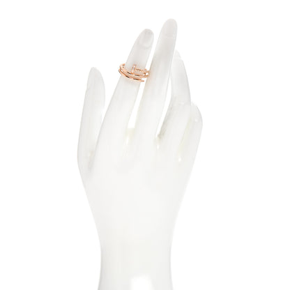 Cartier 18K Pink Gold Diamond Double Juste Un Clou Ring 48 4.5 2 of 6
