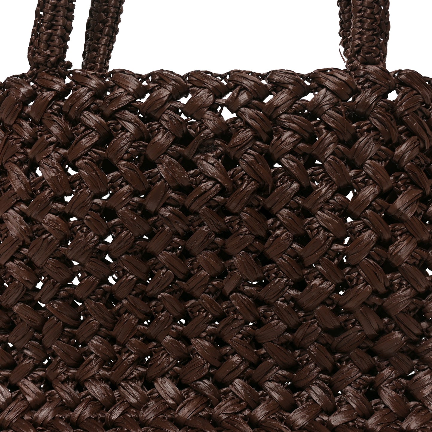 Raffia Estelle Tote Bag Brown
