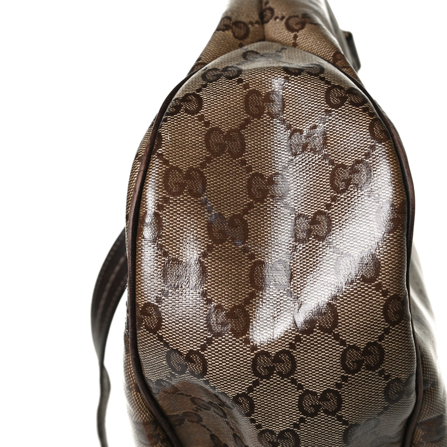 Gucci Crystal Monogram Duchessa Flap Shoulder Bag Dark Brown 10 of 18