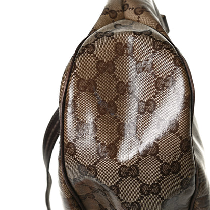 Gucci Crystal Monogram Duchessa Flap Shoulder Bag Dark Brown 10 of 18